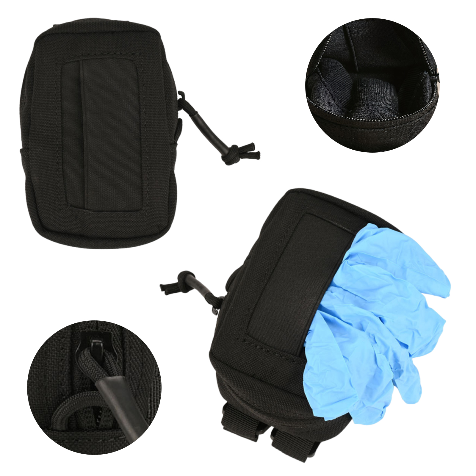 Outdoor Hunting Gloves - Tactical Disposable Glove Pouch Nylon Belt