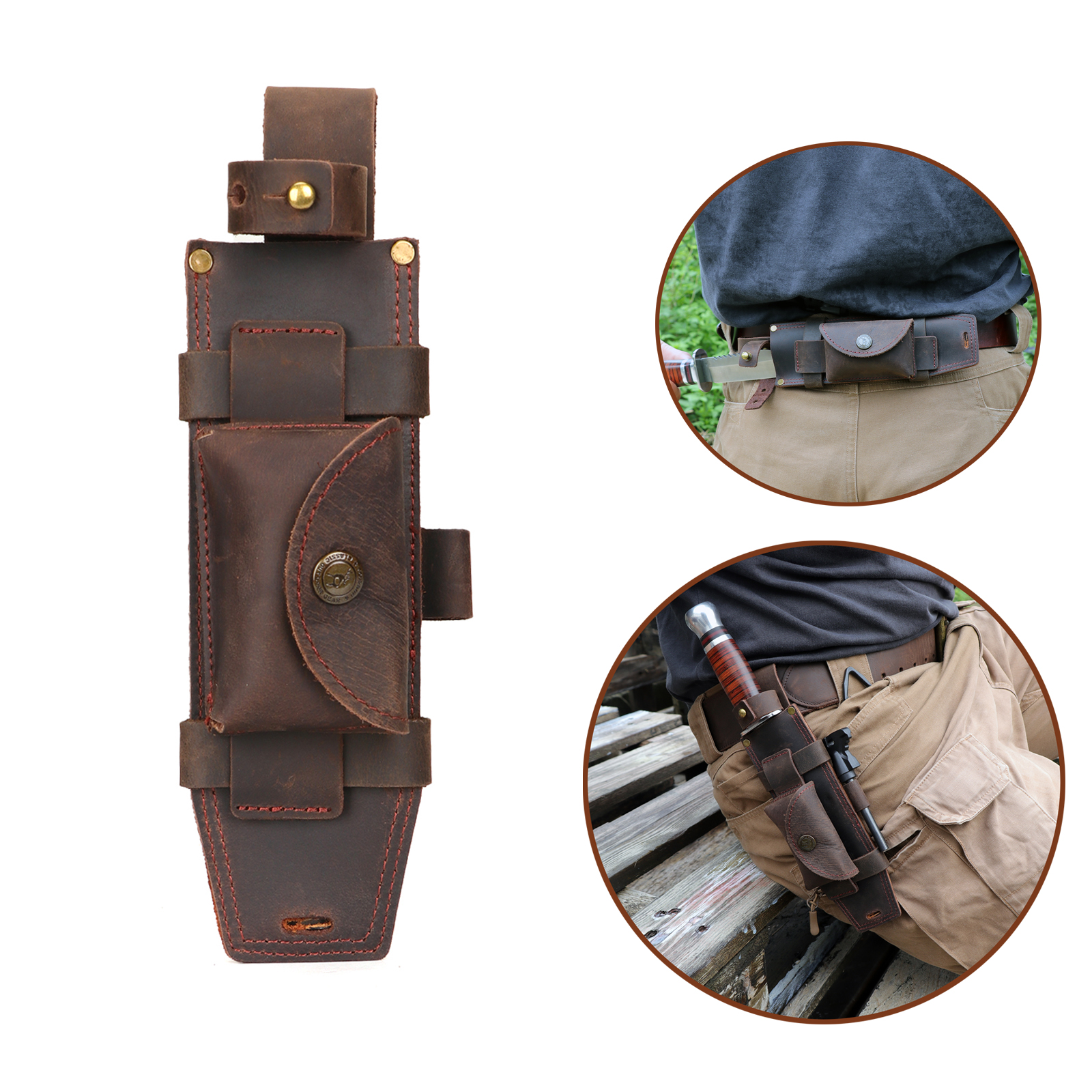 Tourbon Camping Leather thKnif – Knife Hunting Fixed Blade recenzja i cena