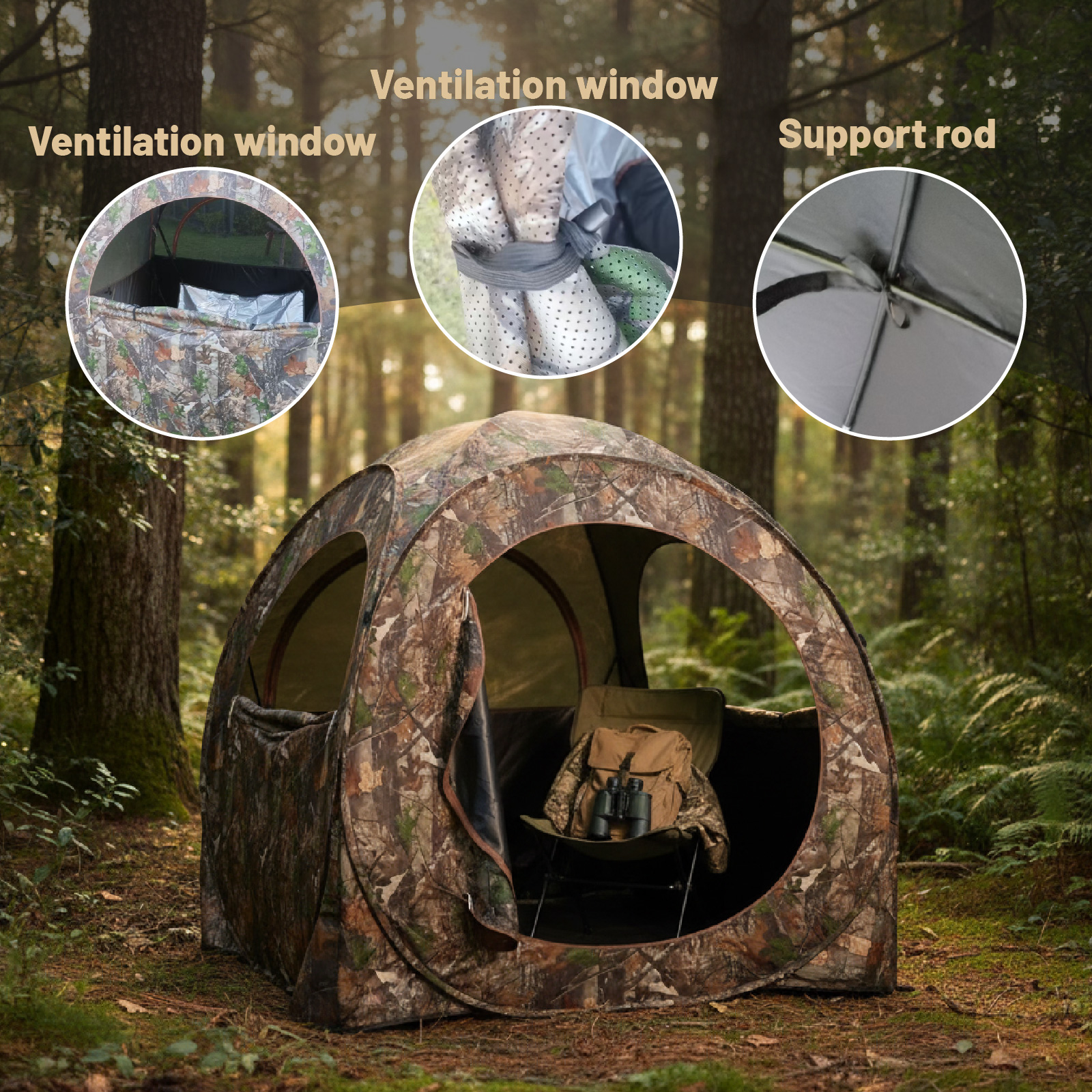Camouflage Pop-Up Hunting Blin – Hunting & Outdoor Supplies Photos recenzja i cena