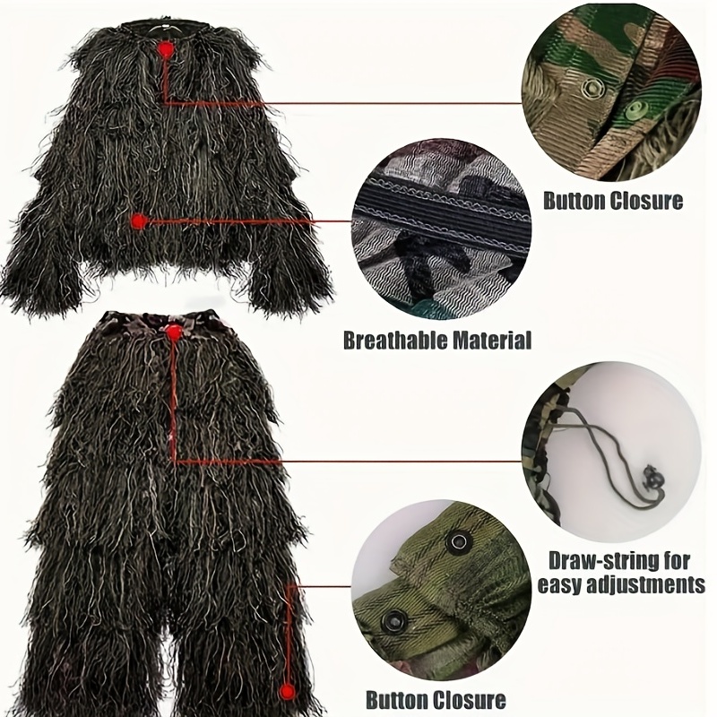 5-in-1 Camouflage Ghillie Suit – Hunting Outdoor Watch recenzja i cena