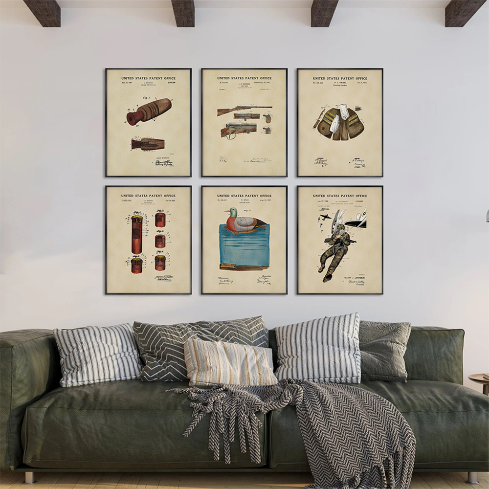 Vintage Hunting Equipment Pate – Outdoor Hunting Paintings recenzja i cena