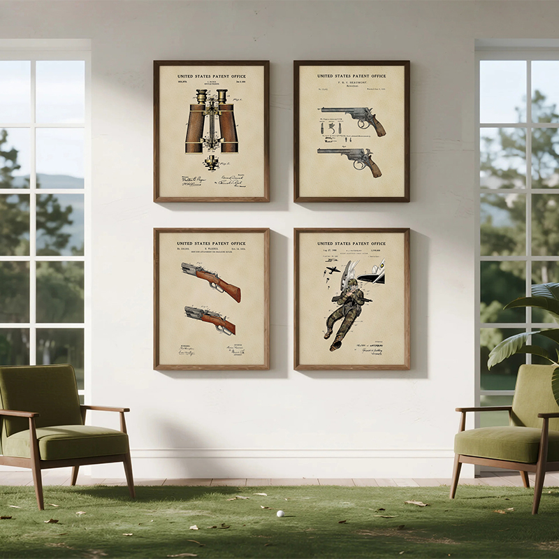 Vintage Hunting Equipment Pate – Outdoor Hunting Paintings recenzja i cena