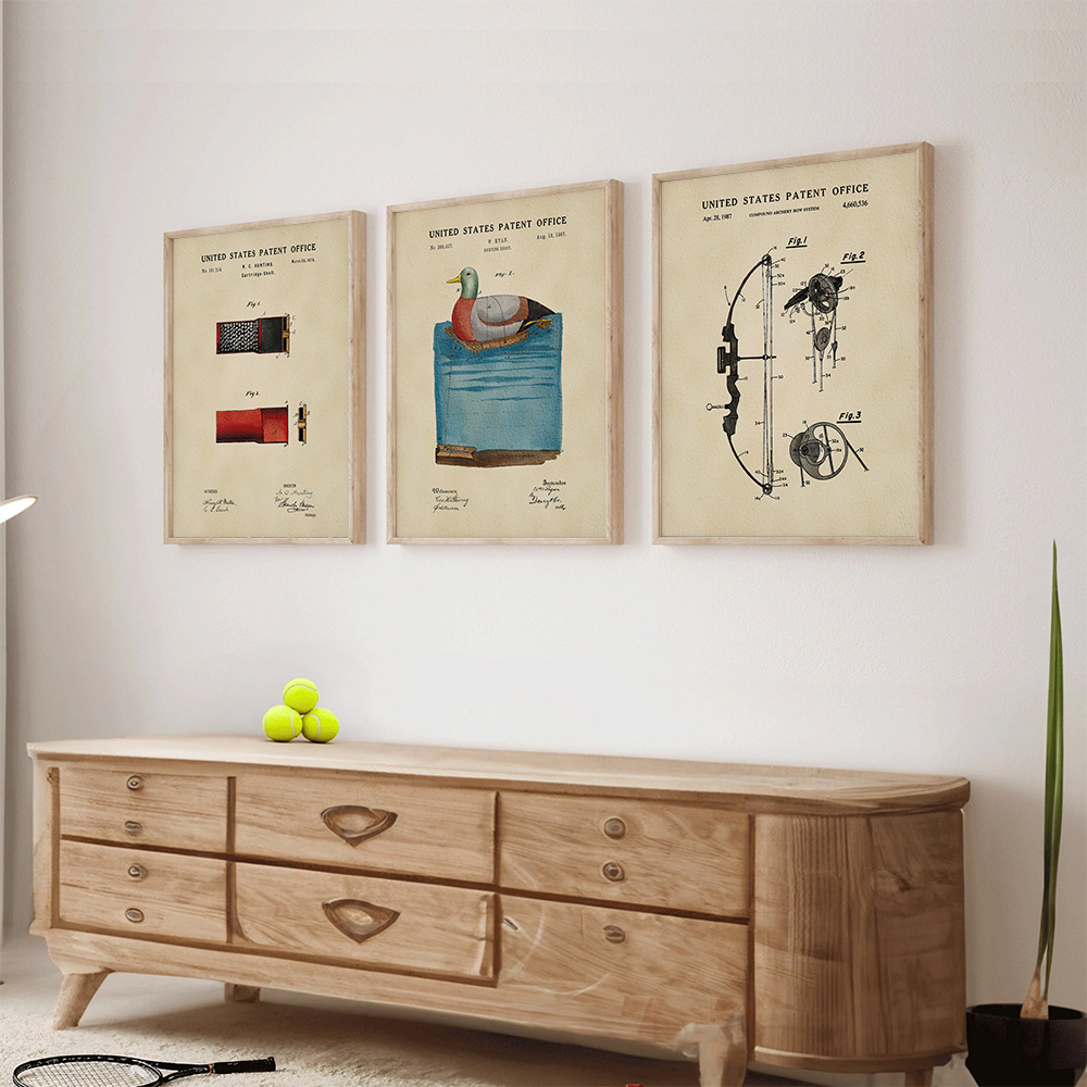 Vintage Hunting Equipment Pate – Outdoor Hunting Paintings recenzja i cena
