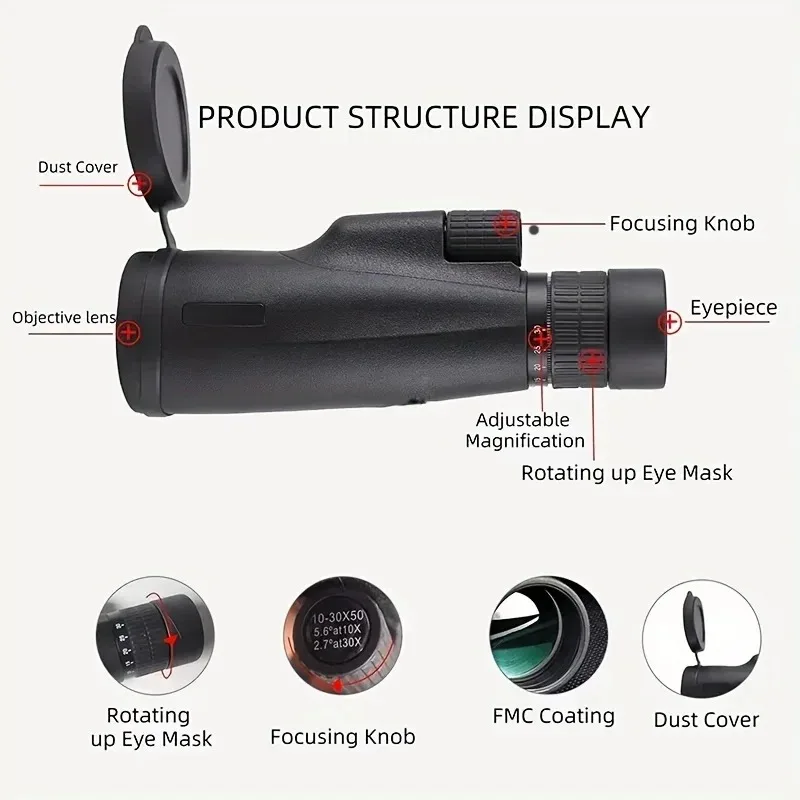 High Power 30x52 Monocular Ste – Hunting Outdoor Watch recenzja i cena