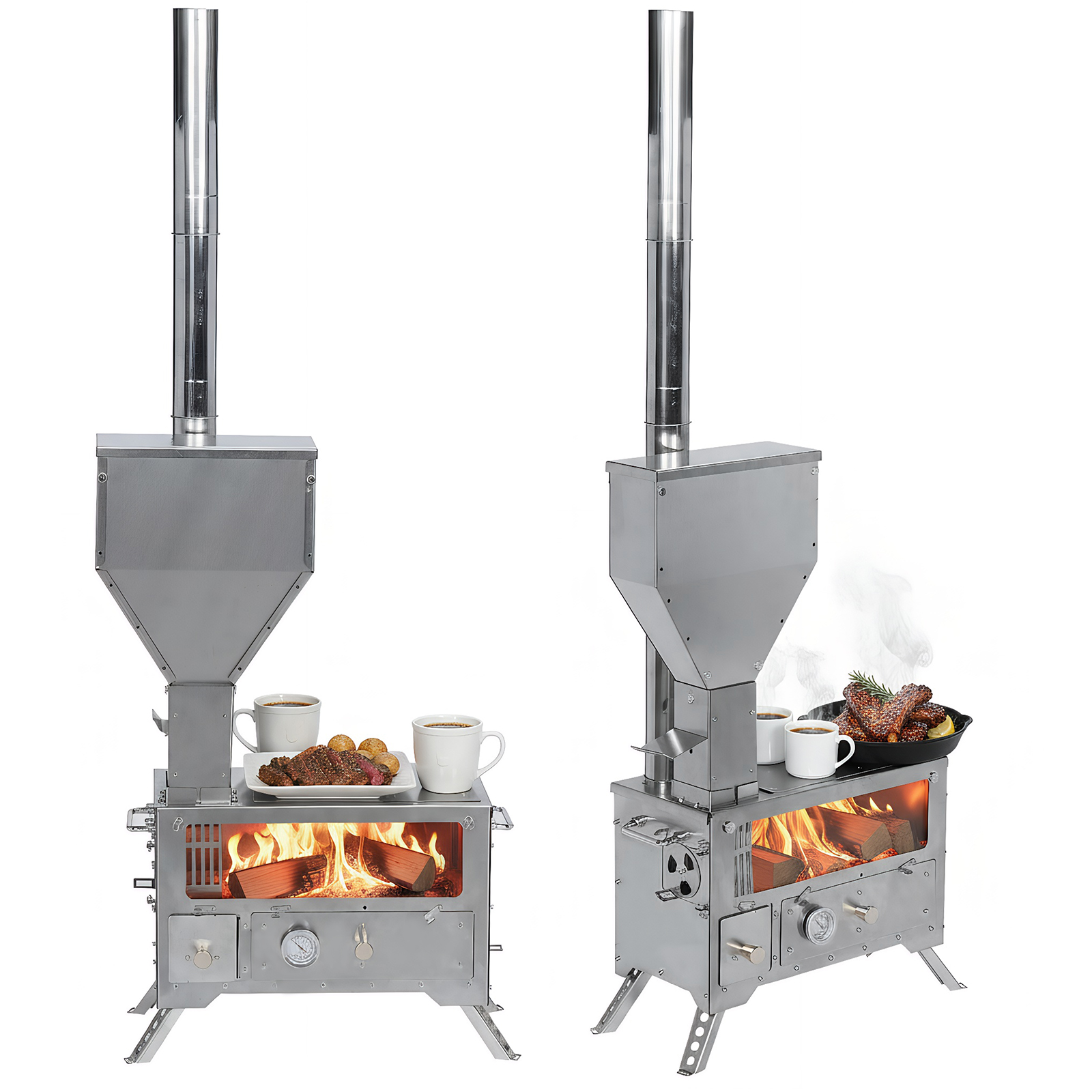 Portable Wood-Burning Camp Sto – Outdoor Hunting And Fishing recenzja i cena