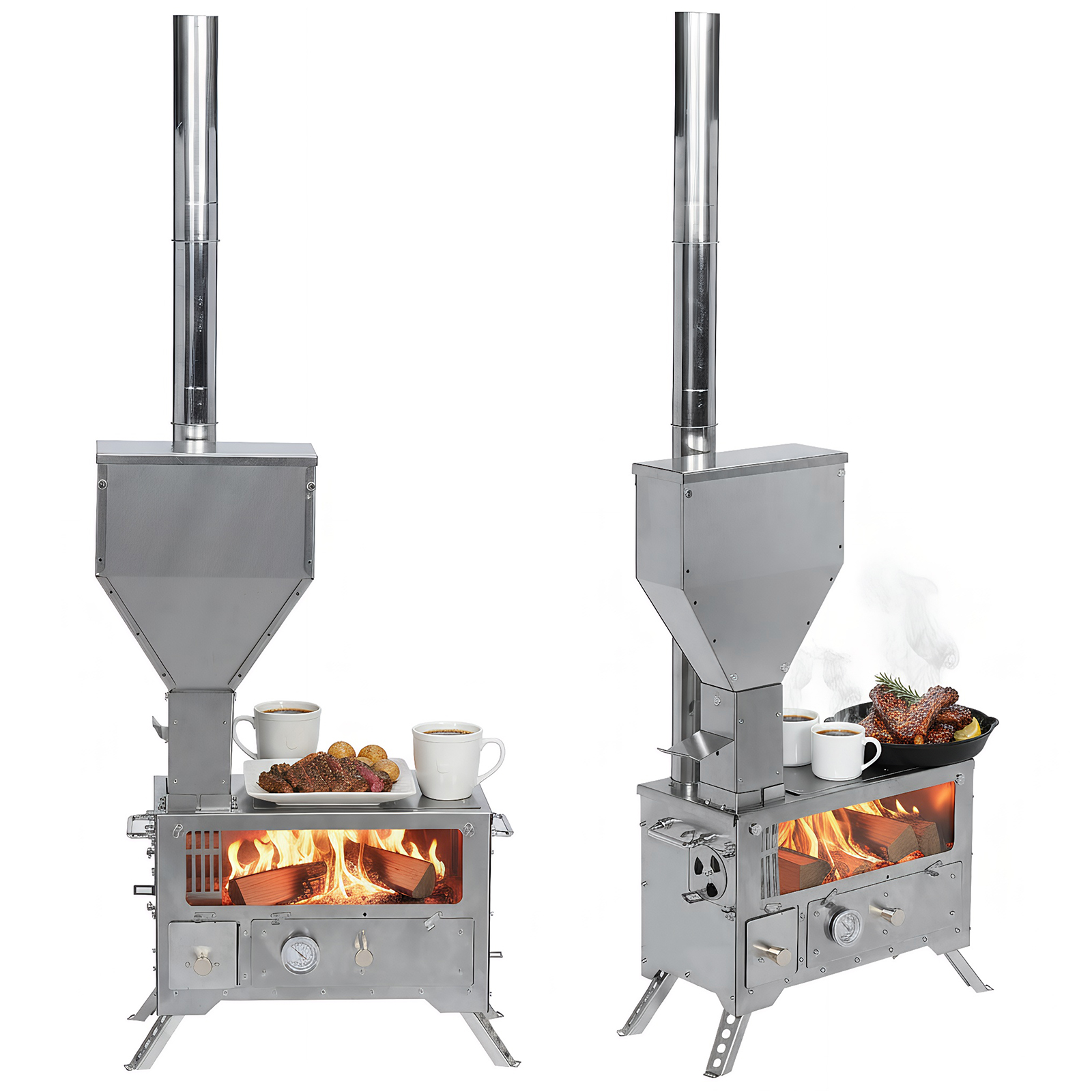 Portable Wood-Burning Camp Sto – Outdoor Hunting And Fishing recenzja i cena