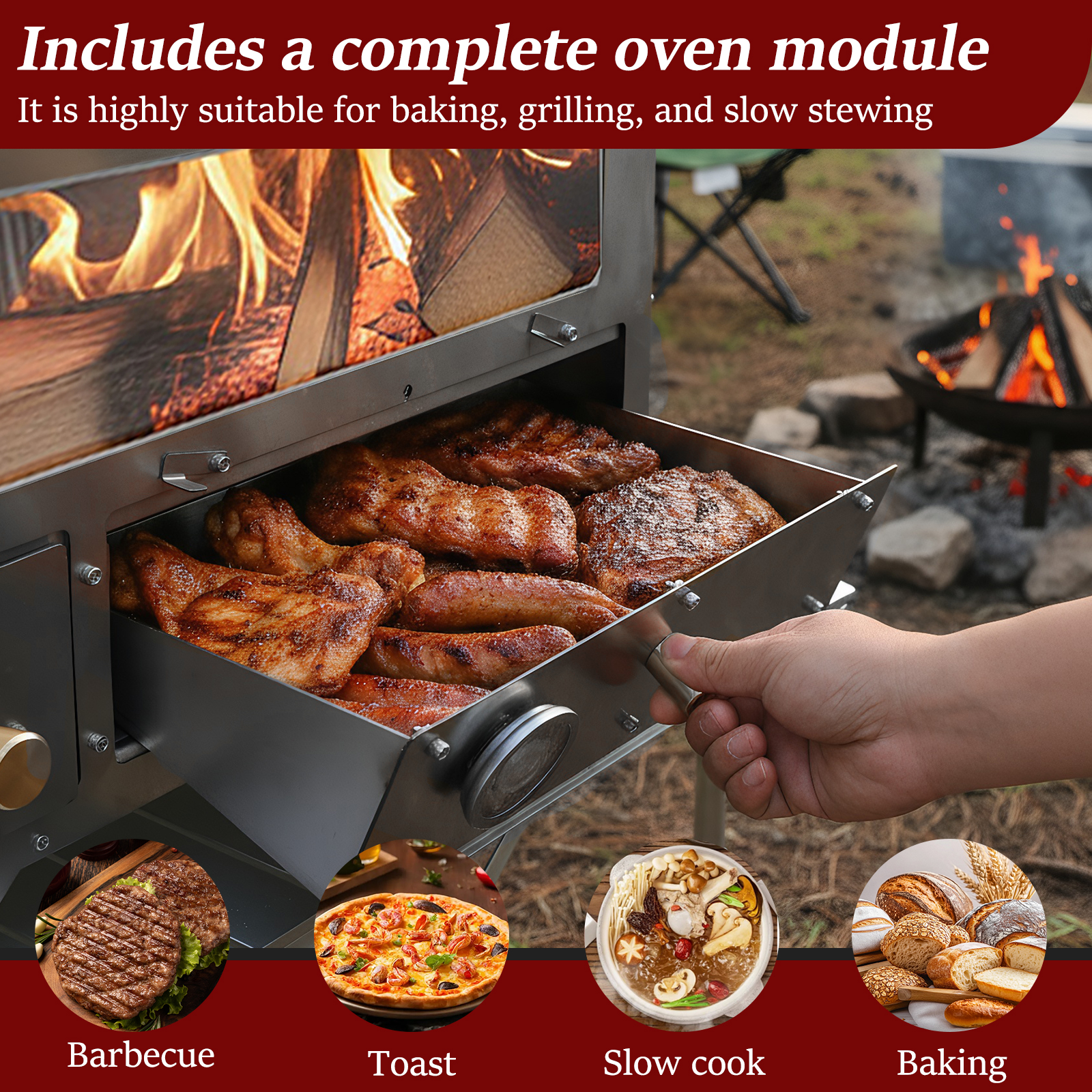 Wood Burning Fireplace with Ch – Outdoor Hunting And Fishing recenzja i cena