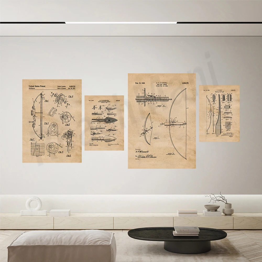 Vintage bow and arrow patent p – Outdoor Hunting Paintings recenzja i cena