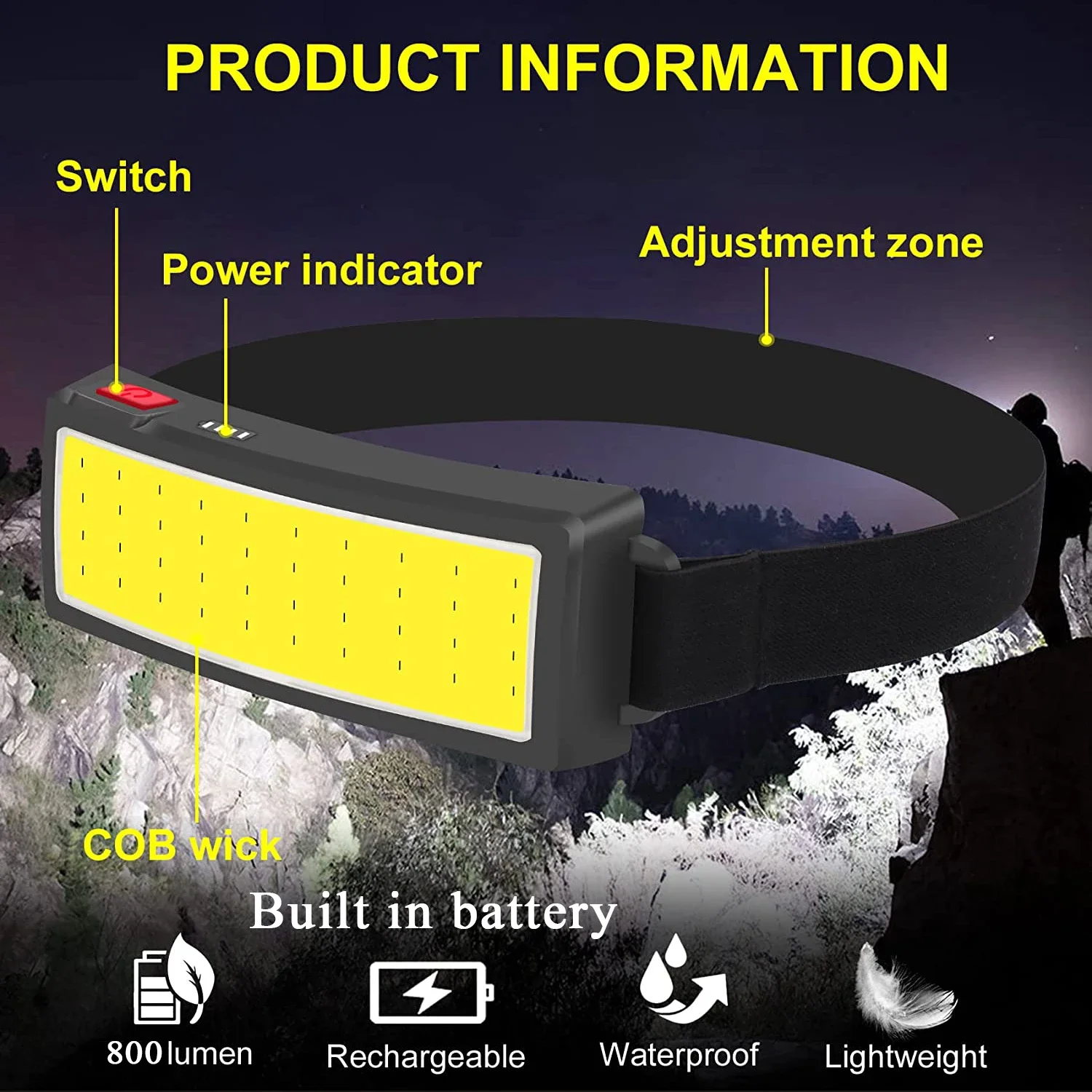 COB Portable LED Headlights Ou – Outdoor Hunting And Fishing recenzja i cena