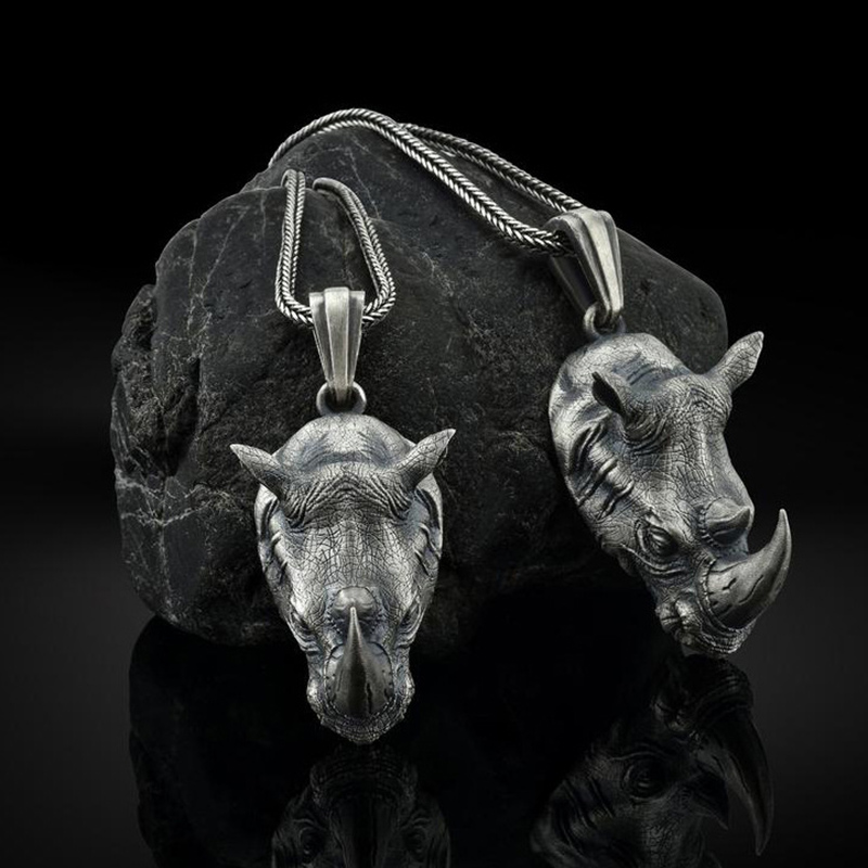 1Pcs Pure Tin Rhino Head Penda – Wildman Hunting & Outdoor Nelspruit recenzja i cena