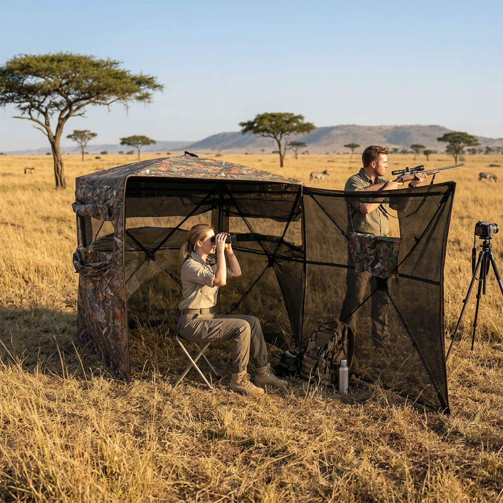 Camouflage Pop-Up Hunting Blin – Hunting & Outdoor Supplies Photos recenzja i cena