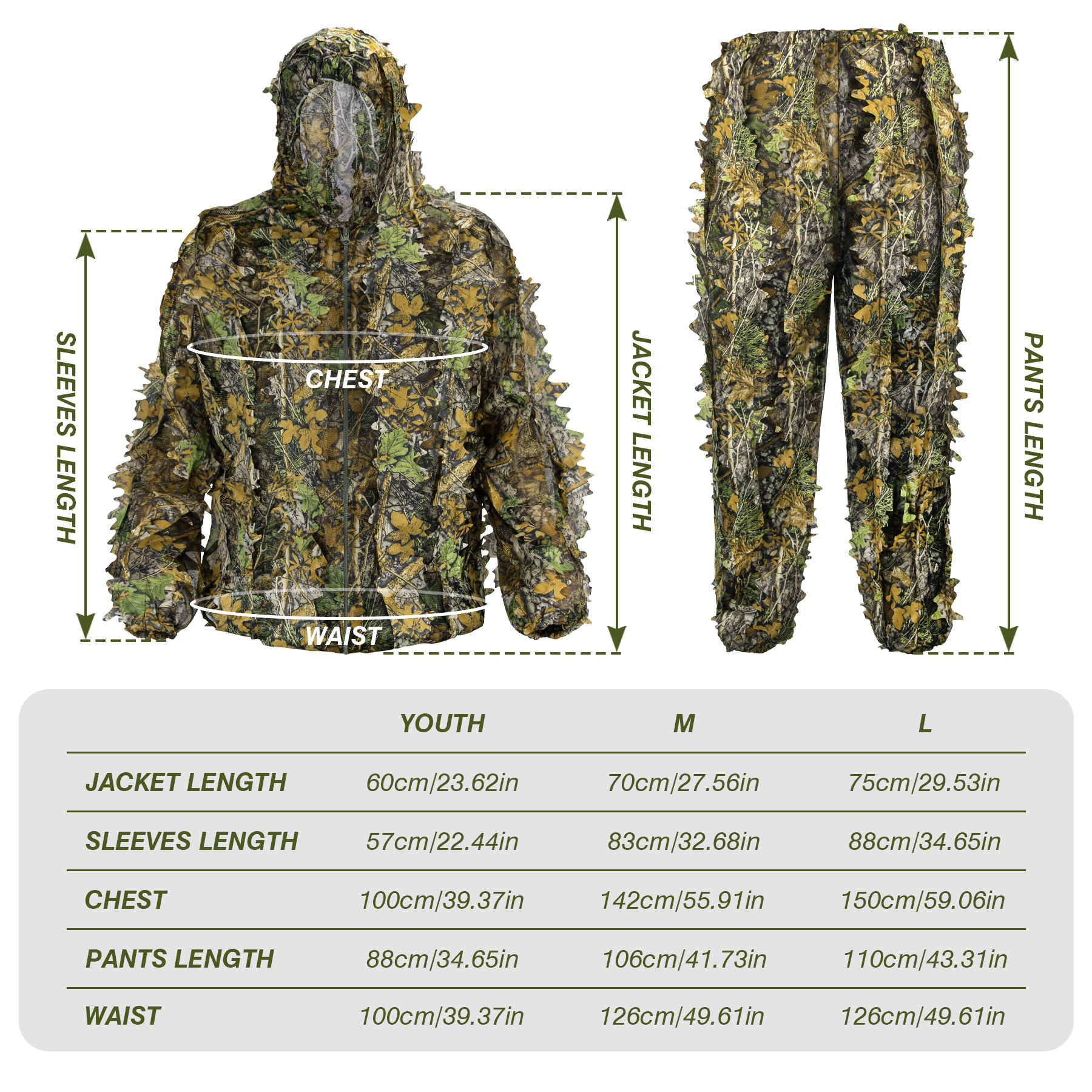 3D Camo Leaf Ghillie Suit Brea – Hunting Outdoor Watch recenzja i cena
