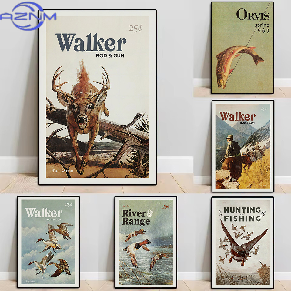 AZNM Retro Wildlife Outdoor Hu – Outdoor Hunting Paintings recenzja i cena