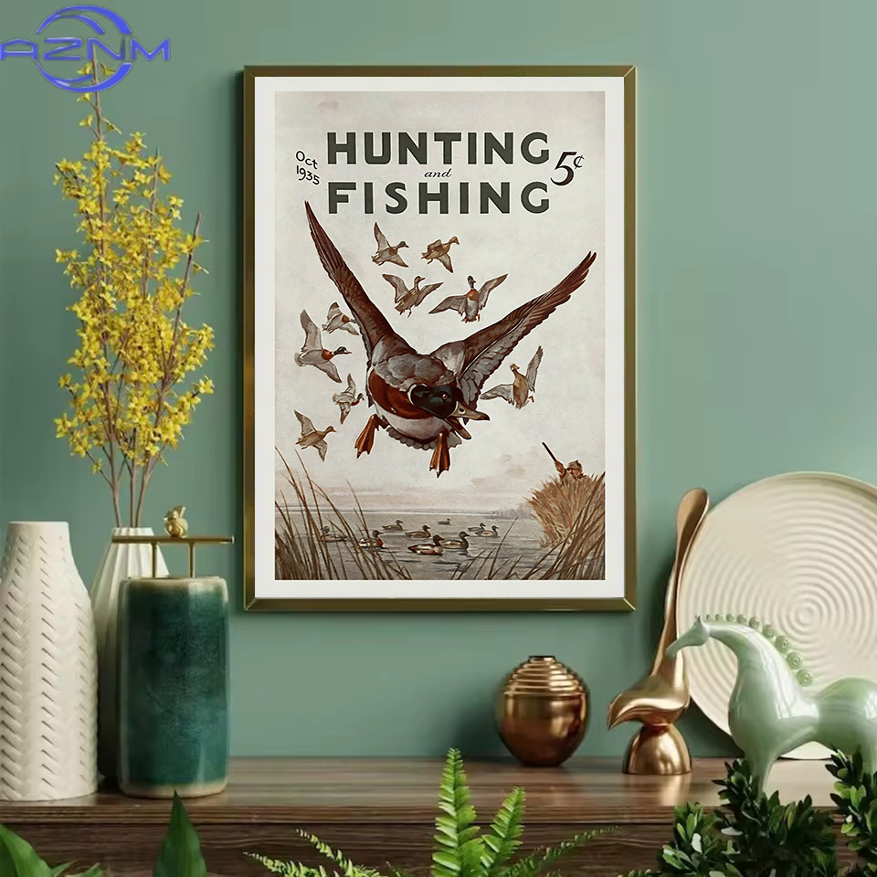 AZNM Retro Wildlife Outdoor Hu – Outdoor Hunting Paintings recenzja i cena