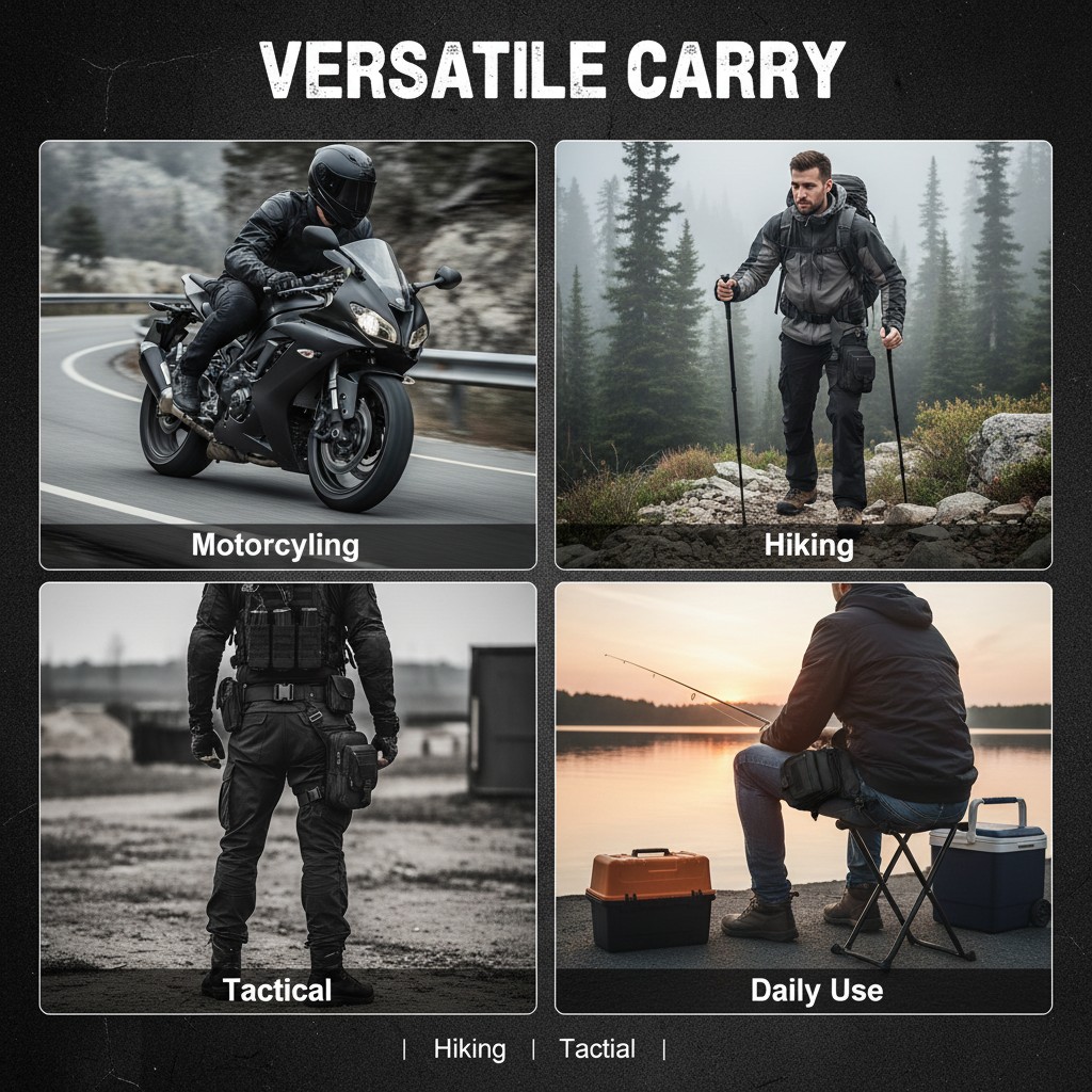 Motorcycle Drop Leg Bag Thigh  – Tactical Belt Rigger recenzja i cena