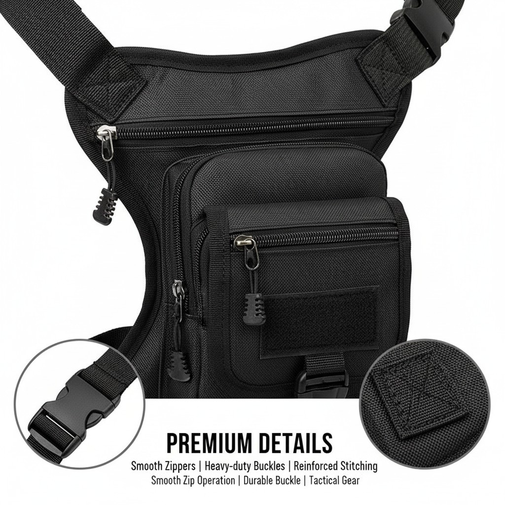 Motorcycle Drop Leg Bag Thigh  – Tactical Belt Rigger recenzja i cena