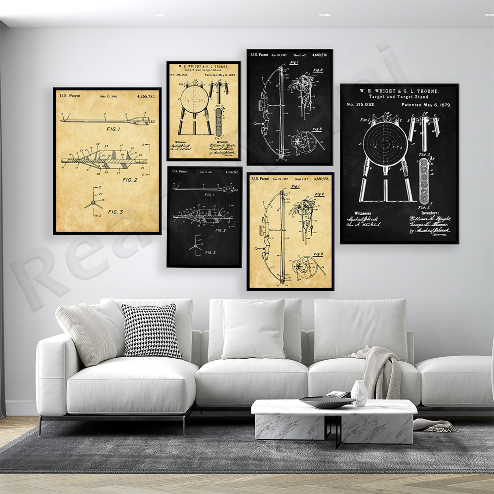 Archery Patents Prints, Bow Pa – Outdoor Hunting Paintings recenzja i cena