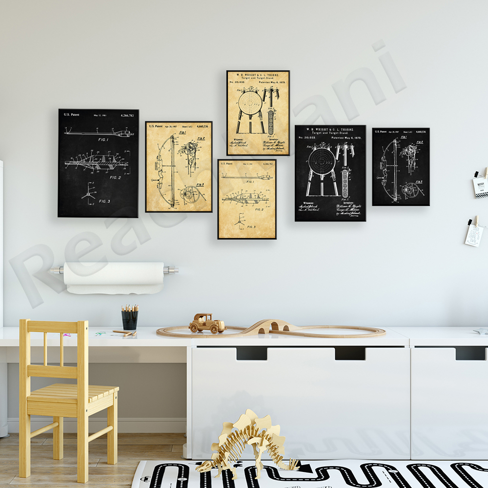 Archery Patents Prints, Bow Pa – Outdoor Hunting Paintings recenzja i cena