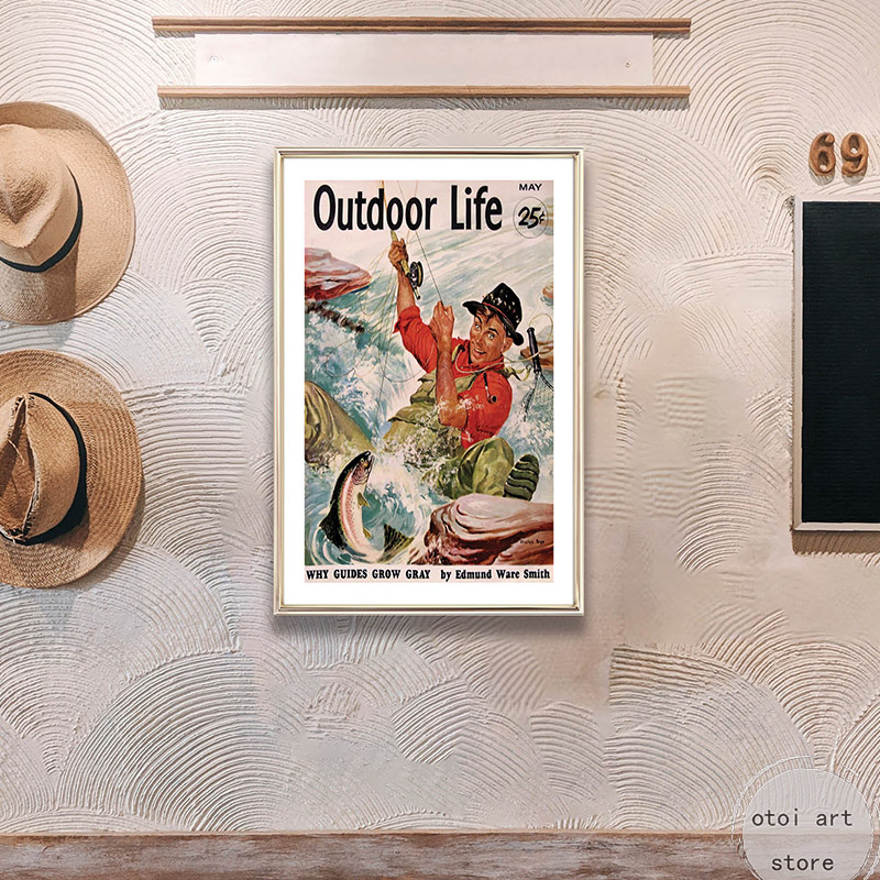 Vintage Fishing Retro Travel O – Outdoor Hunting Paintings recenzja i cena